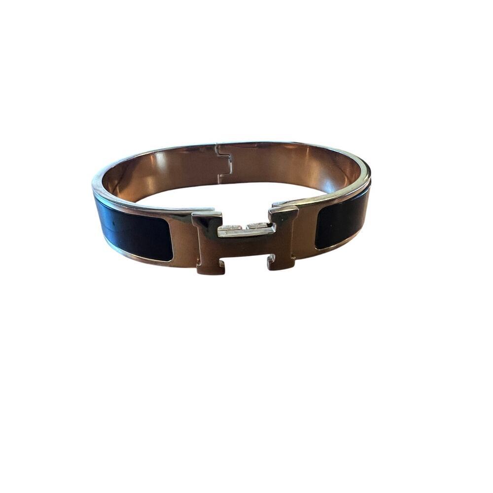 Hermès Clic H Enamel Bangle Bracelet